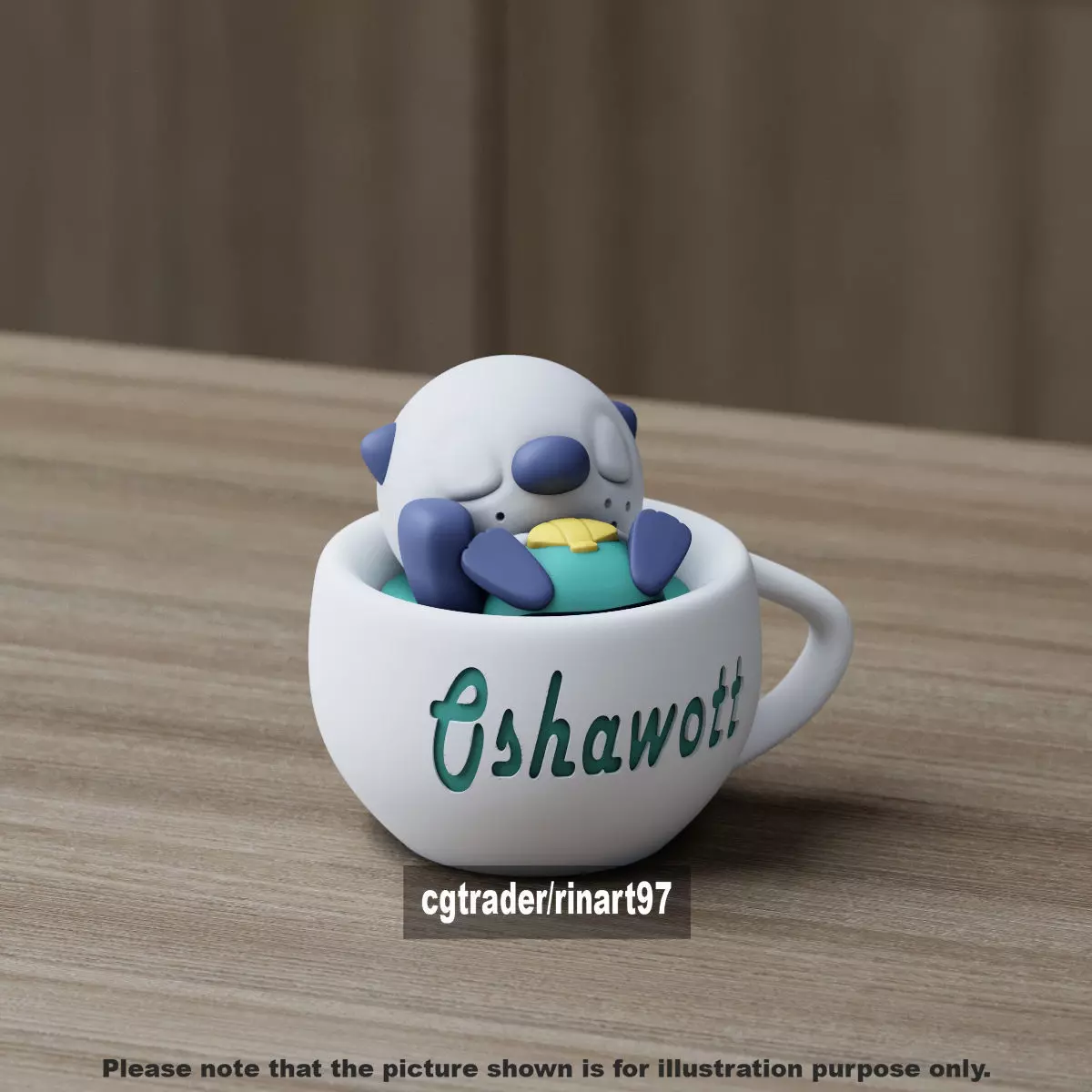 Oshawott chill cup 3D print model_10