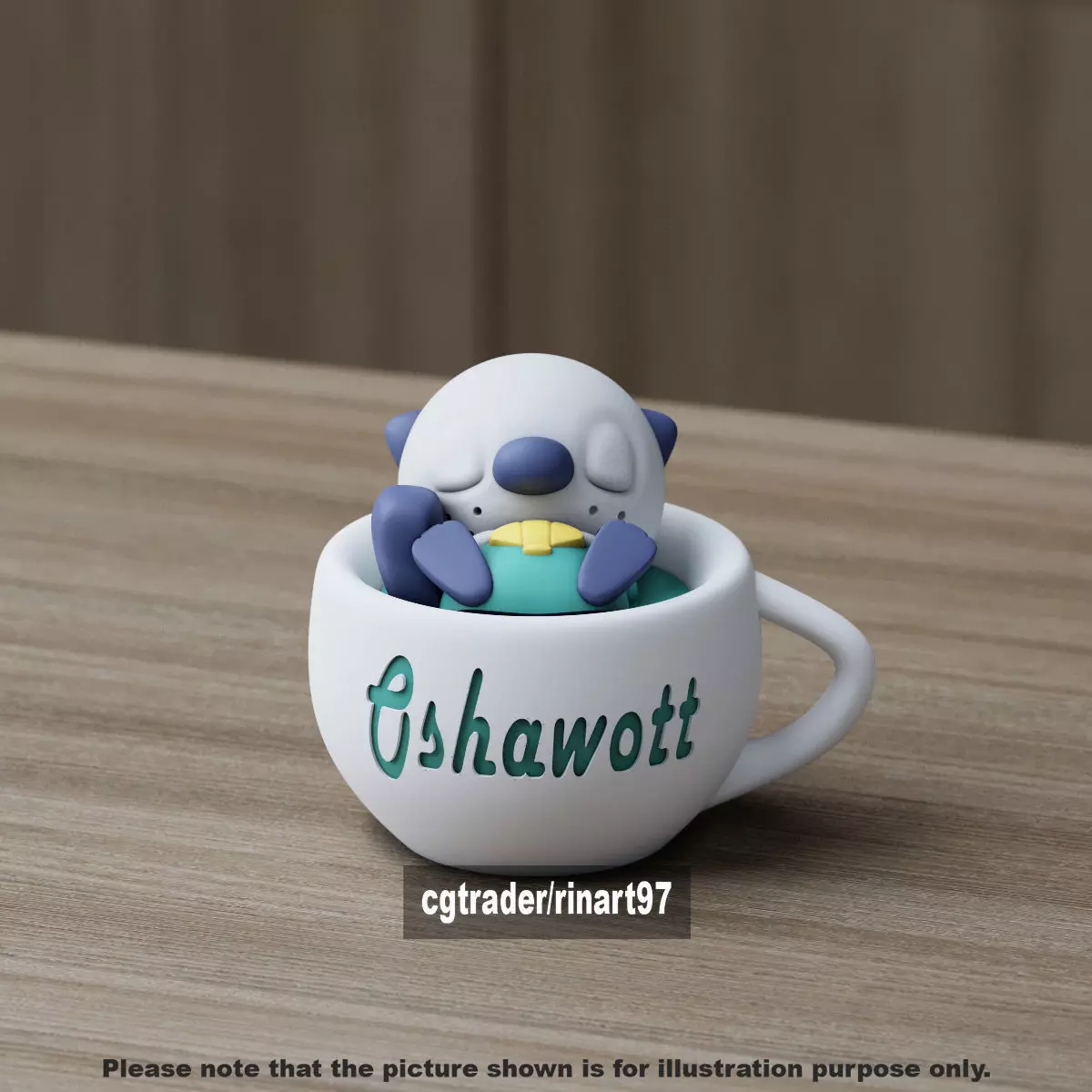 Oshawott chill cup 3D print model_8