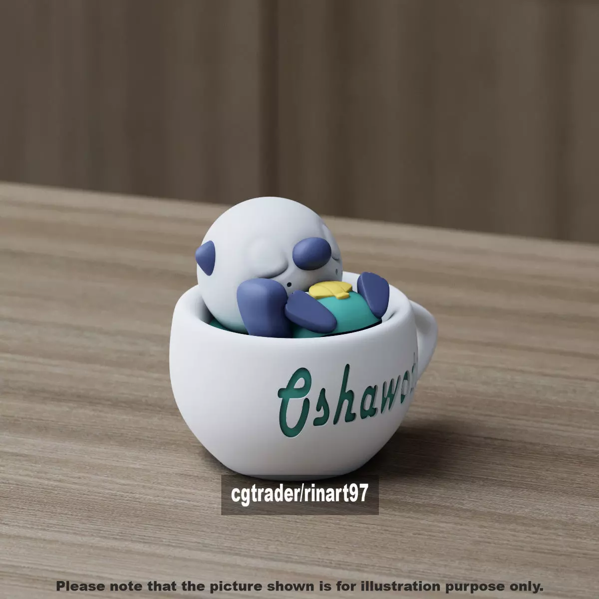 Oshawott chill cup 3D print model_12