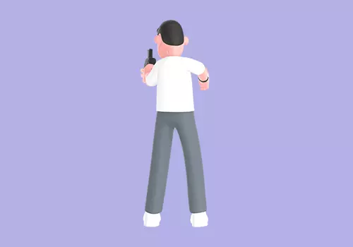 Stylized 3D Male Photographer Character - Thumbs Up Pose 3D model_3
