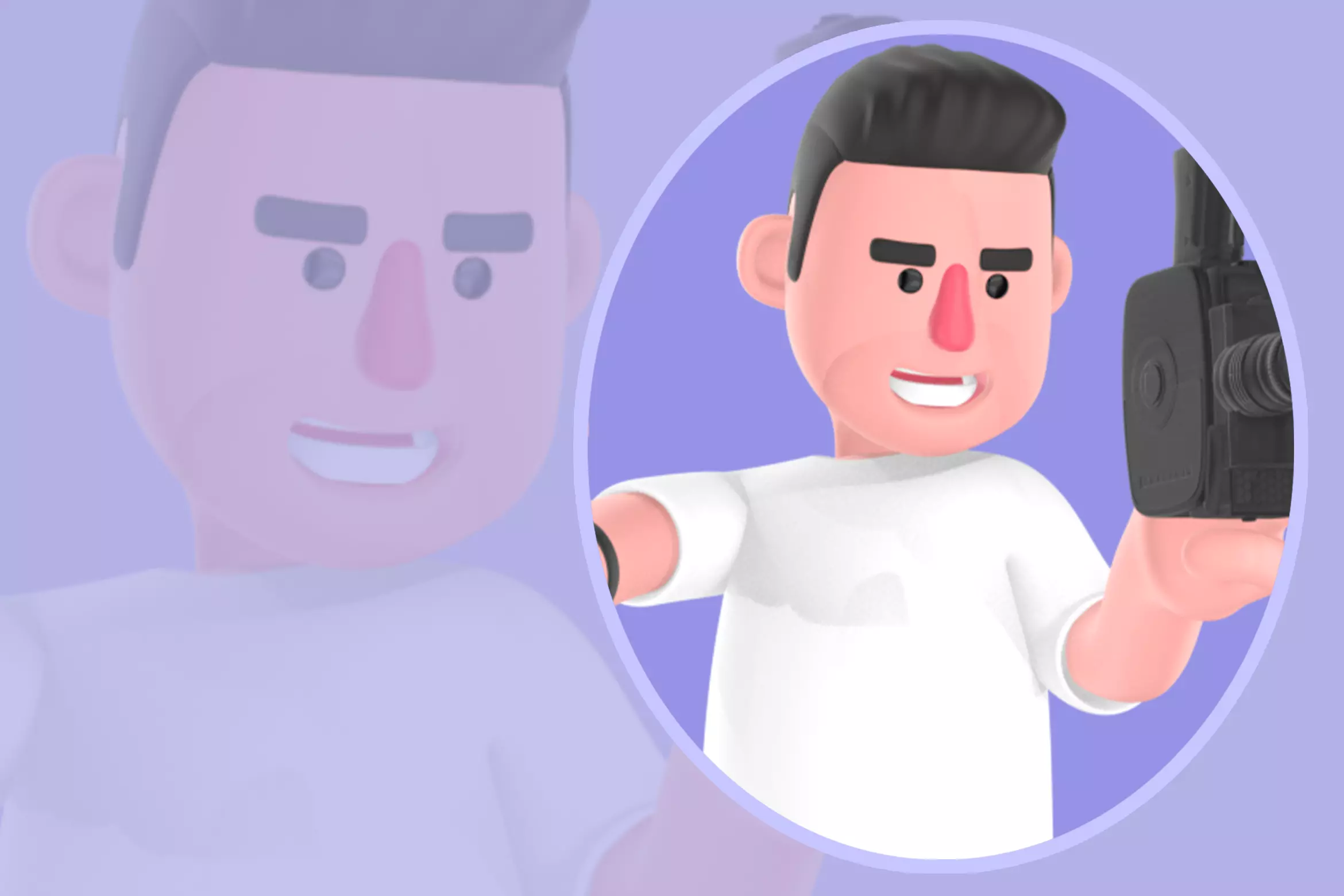 Stylized 3D Male Photographer Character - Thumbs Up Pose 3D model_0