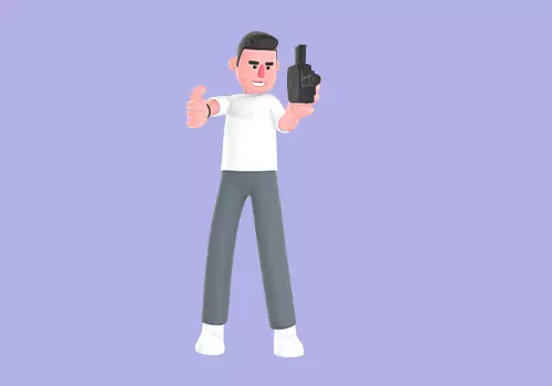 Stylized 3D Male Photographer Character - Thumbs Up Pose 3D model_1