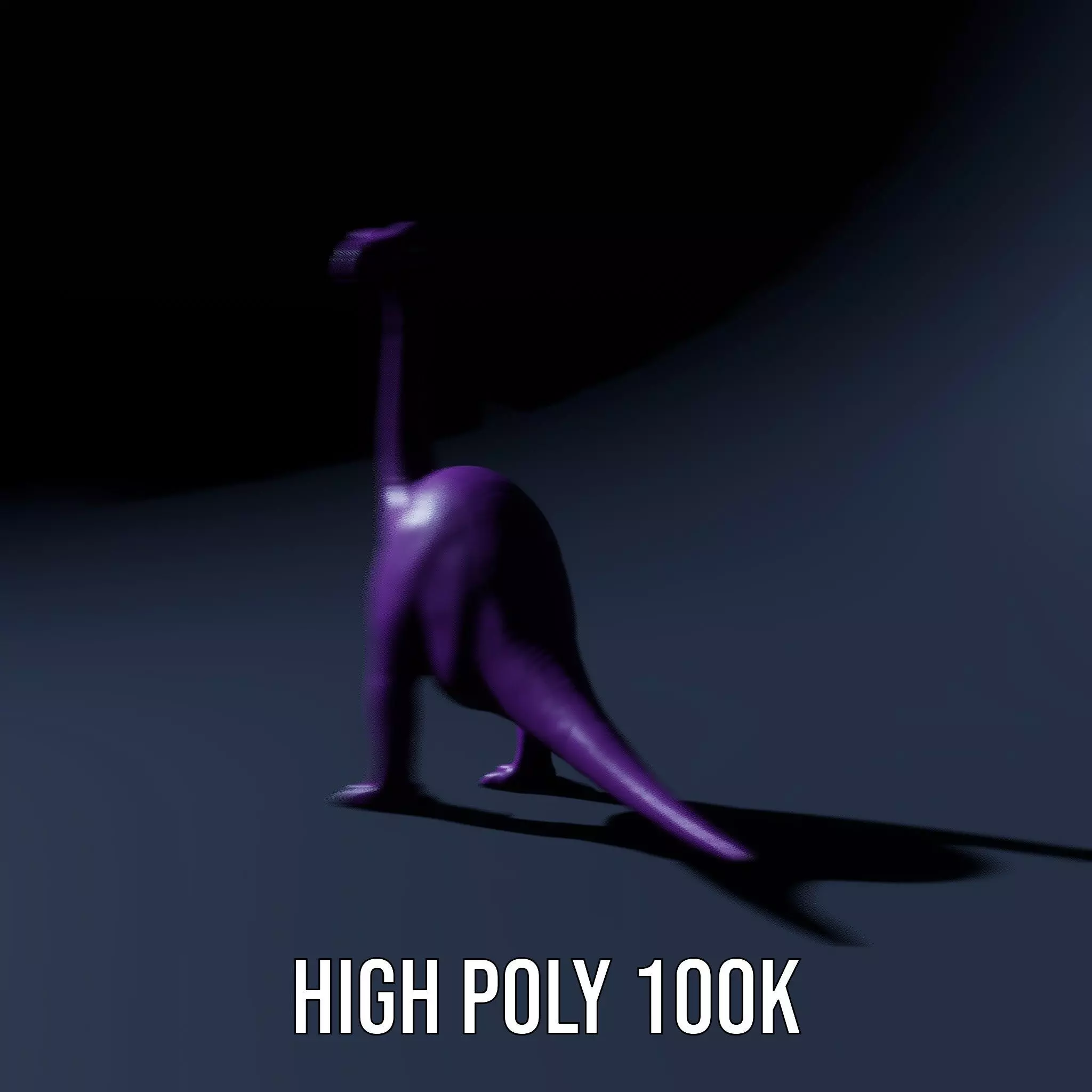Purple Dinosaur model pack Low-poly 3D model_8