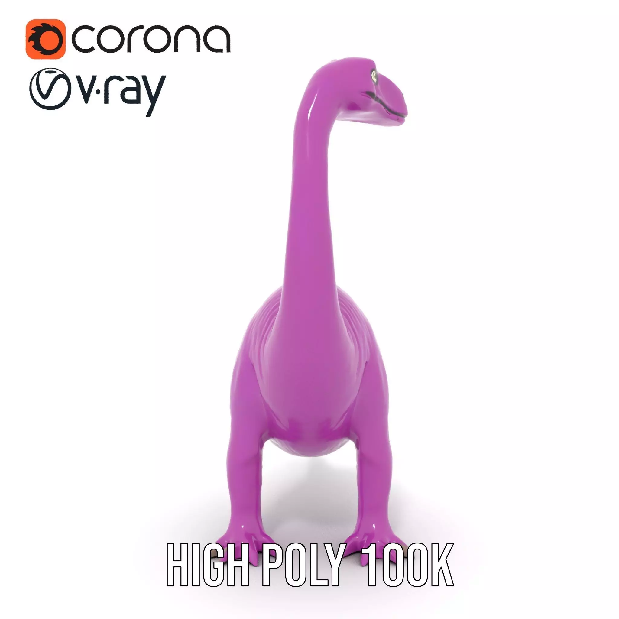 Purple Dinosaur model pack Low-poly 3D model_28