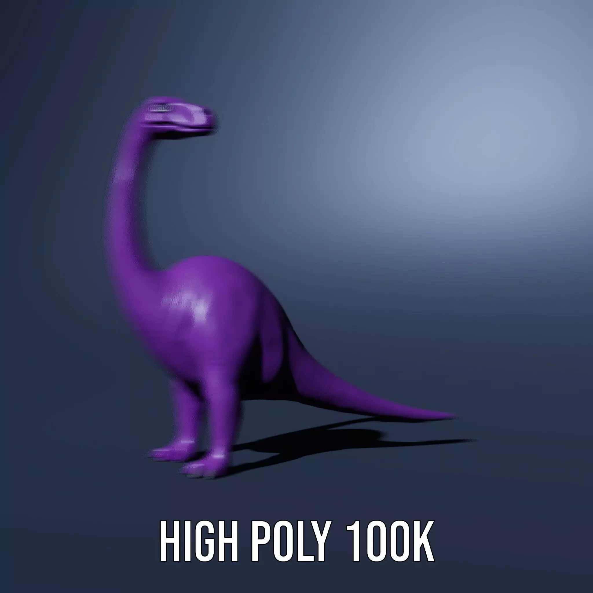 Purple Dinosaur model pack Low-poly 3D model_10