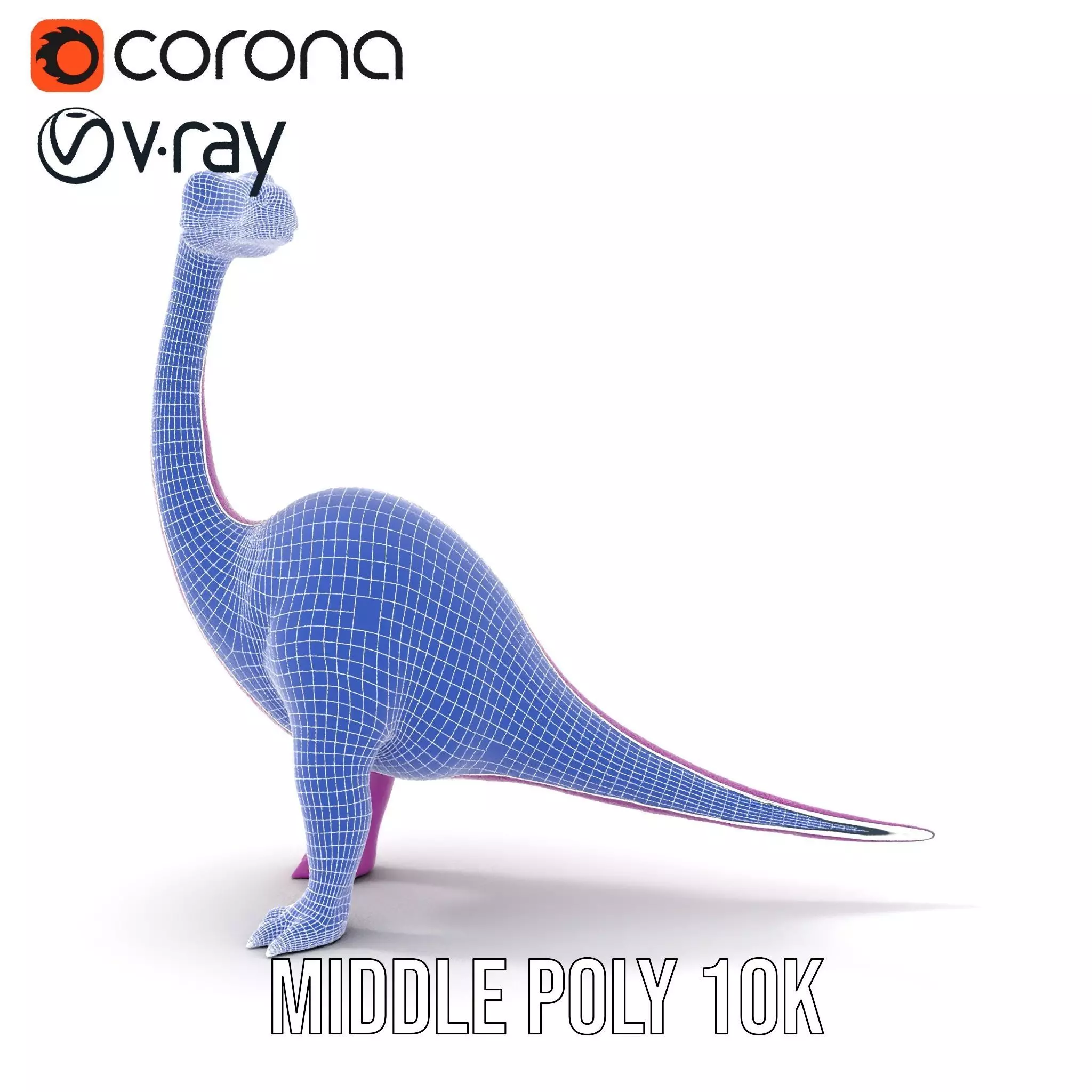 Purple Dinosaur model pack Low-poly 3D model_23