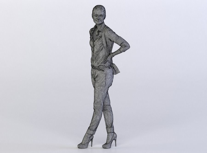 Pamela 0112 Woman standing legs crossed