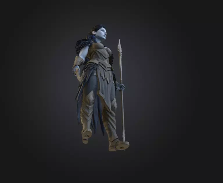 Warrior Raven Gate Low-poly 3D model_10