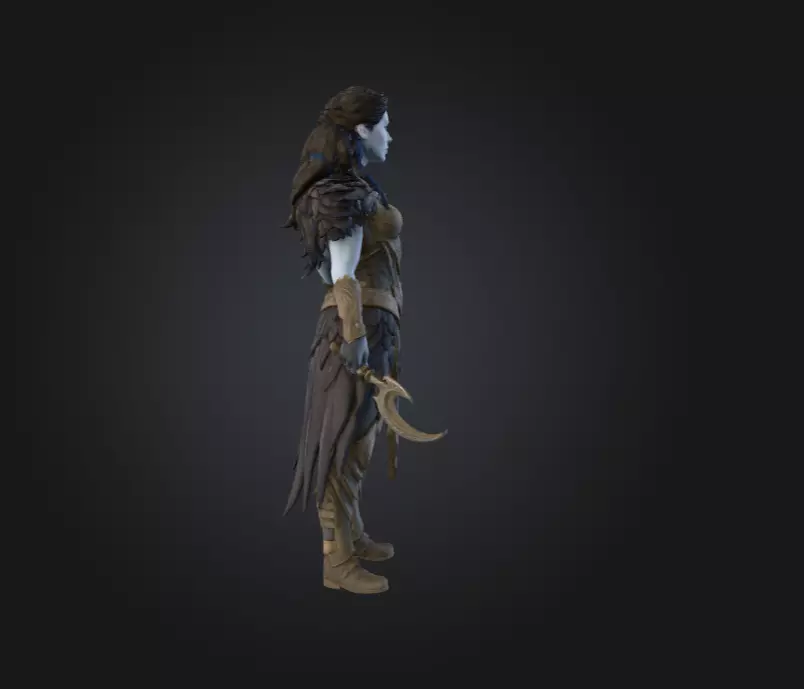 Warrior Raven Gate Low-poly 3D model_2