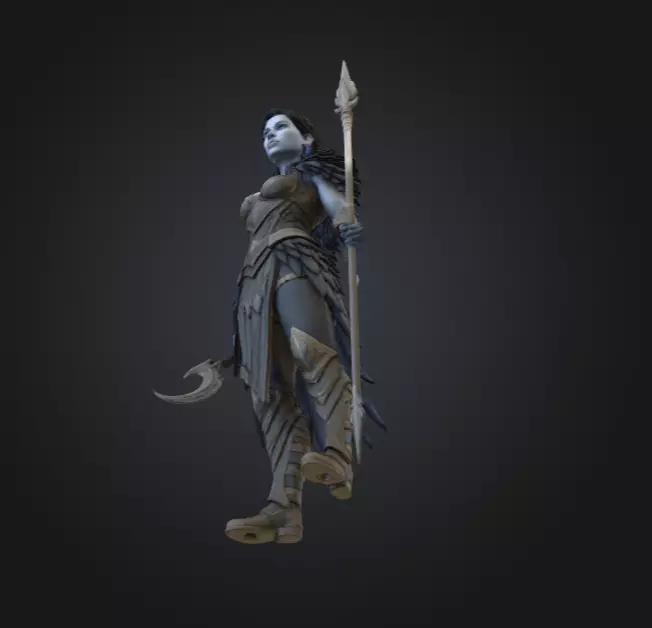 Warrior Raven Gate Low-poly 3D model_9