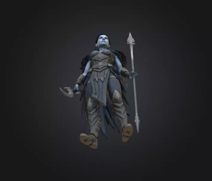 Warrior Raven Gate Low-poly 3D model_12