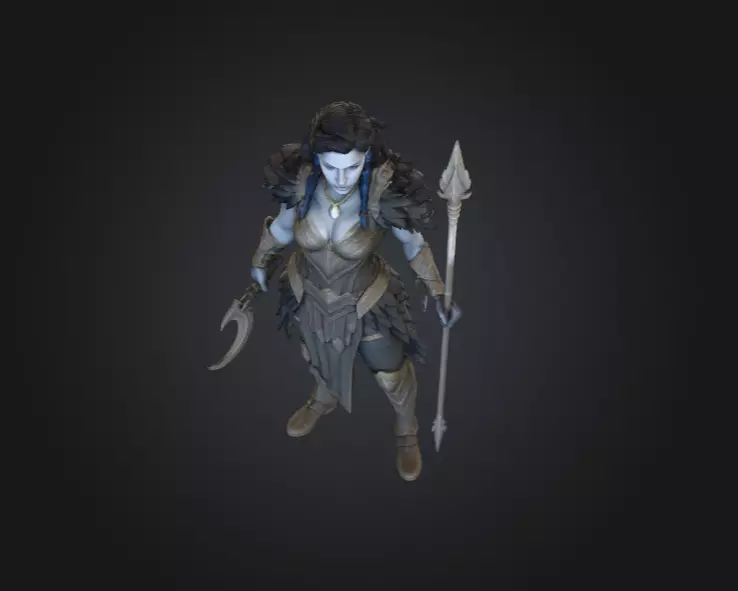 Warrior Raven Gate Low-poly 3D model_11