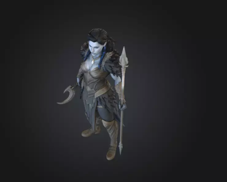 Warrior Raven Gate Low-poly 3D model_8