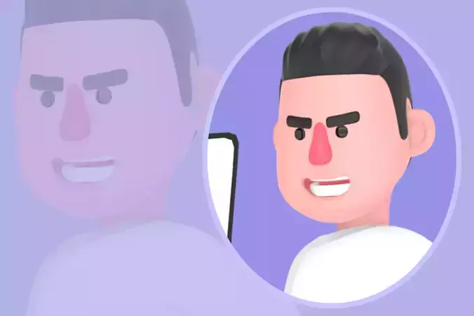 Stylized 3D Male Photographer Character - Confident Studio Pose