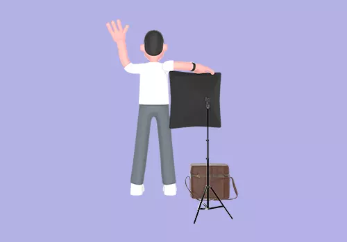 Stylized 3D Male Photographer Character - Friendly Studio Pose 3D model_3