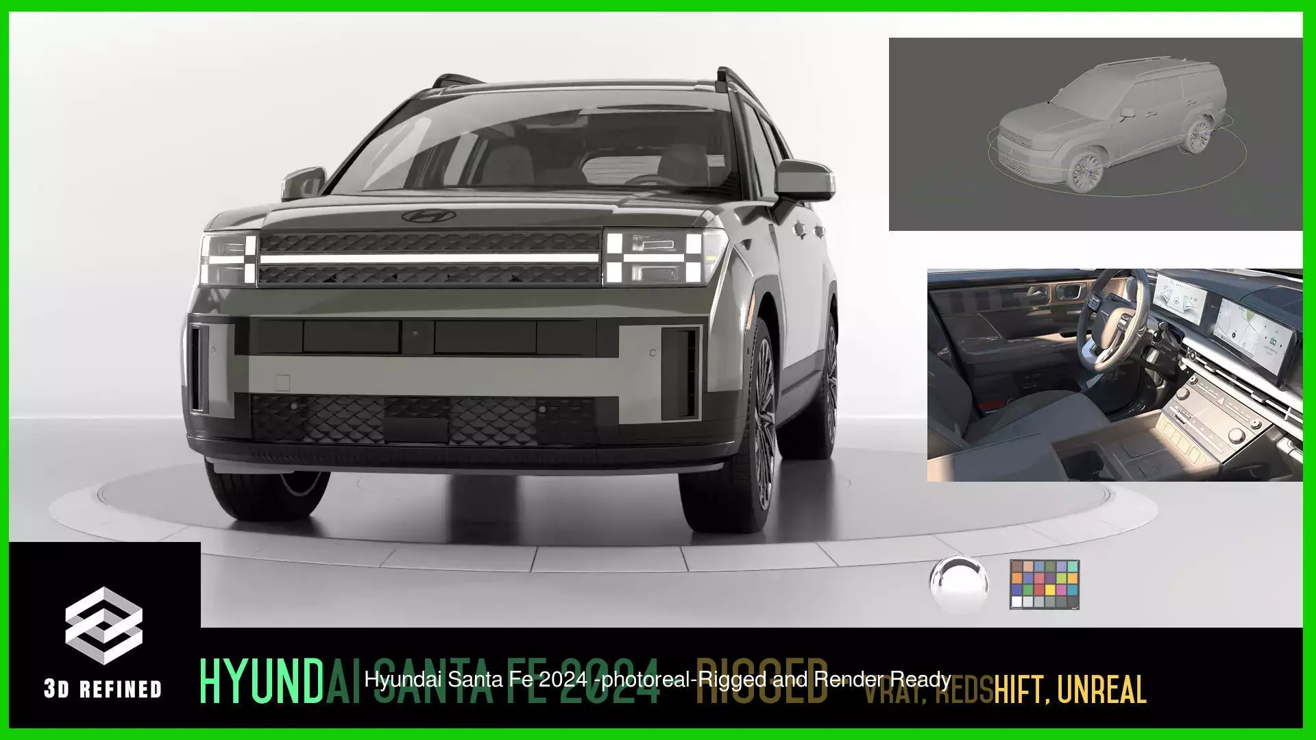 Ultimate SUV BUNDLEs Rigged redshift vray unreal 3D Model Collection_4