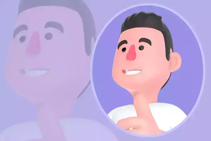 Stylized 3D Male Photographer Character - Gimbal Studio Pose