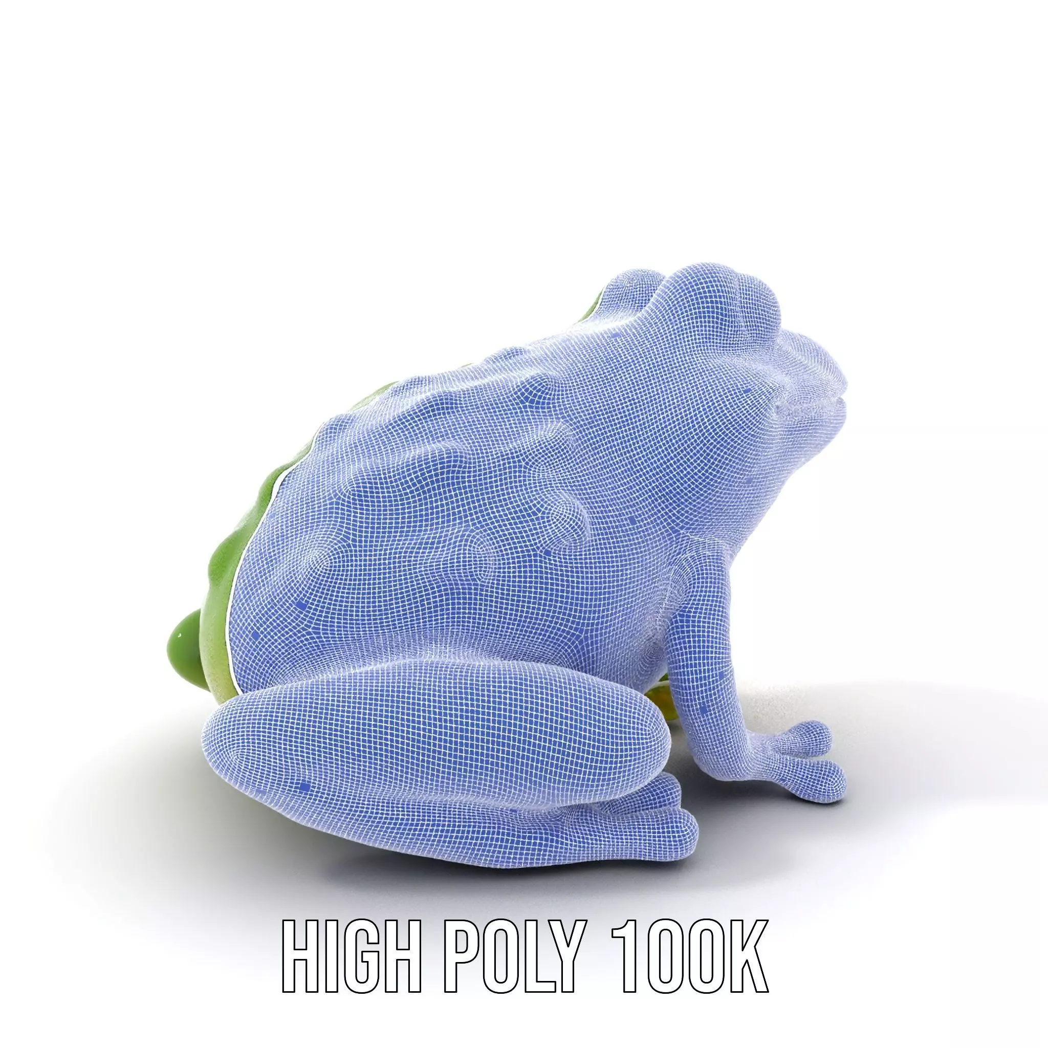 Green Frog Figurine model pack Low-poly 3D model_4