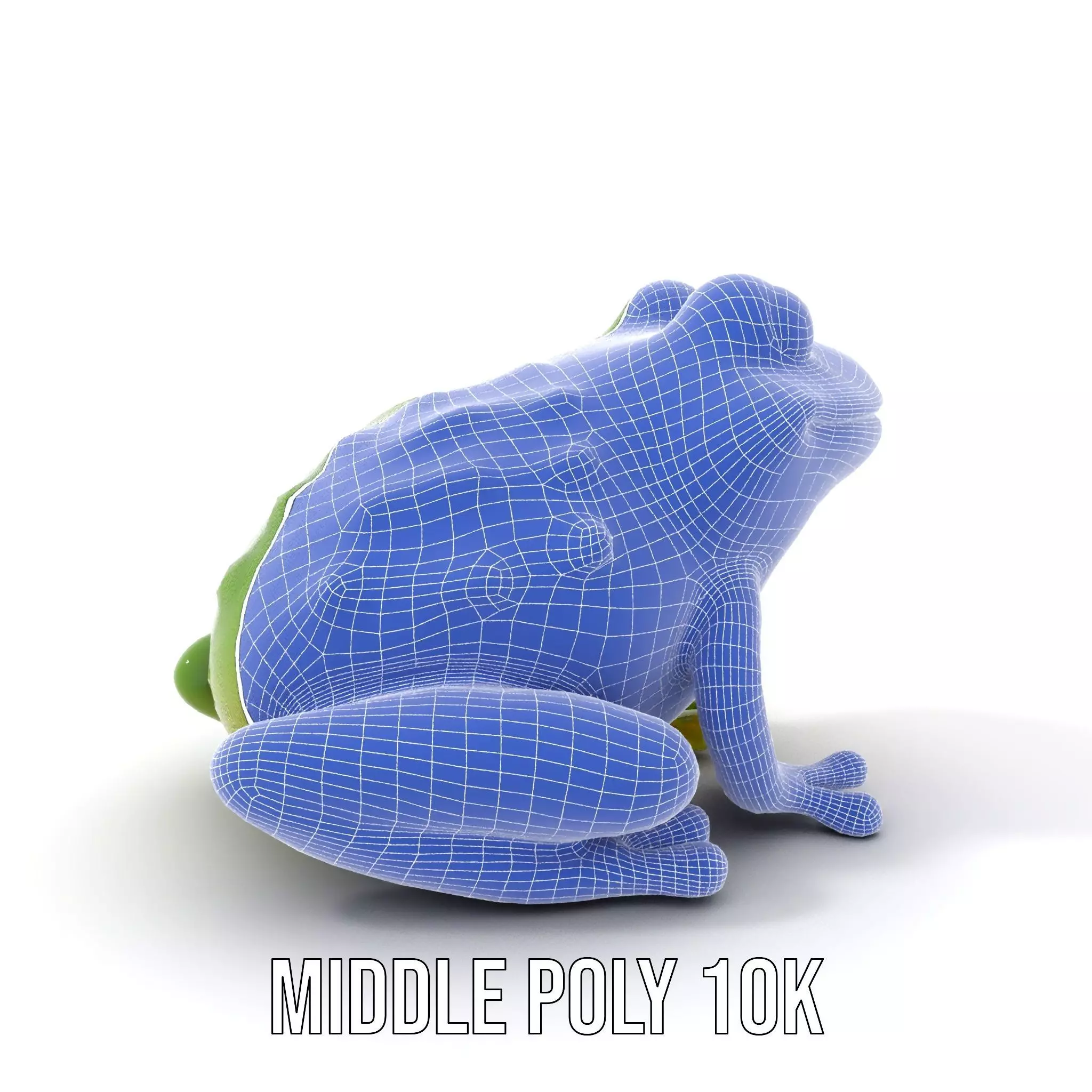 Green Frog Figurine model pack Low-poly 3D model_31