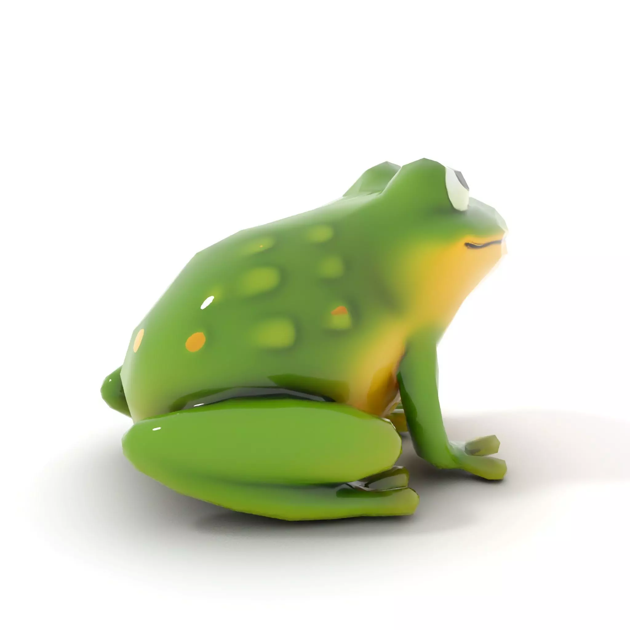 Green Frog Figurine model pack Low-poly 3D model_23