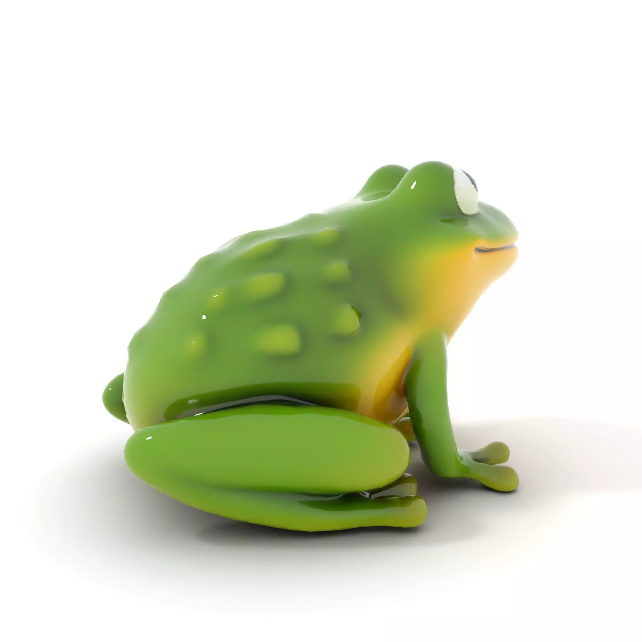 Green Frog Figurine model pack Low-poly 3D model_5