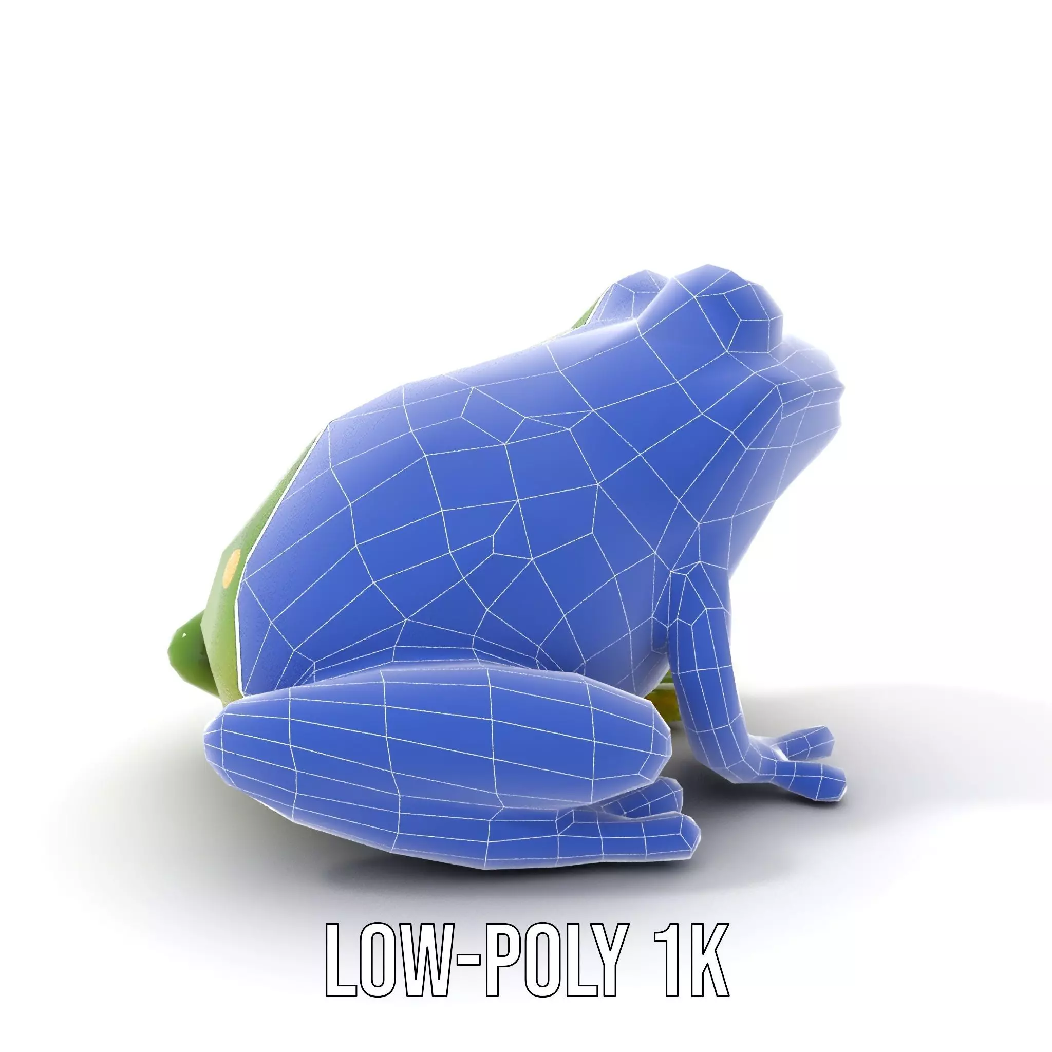 Green Frog Figurine model pack Low-poly 3D model_18