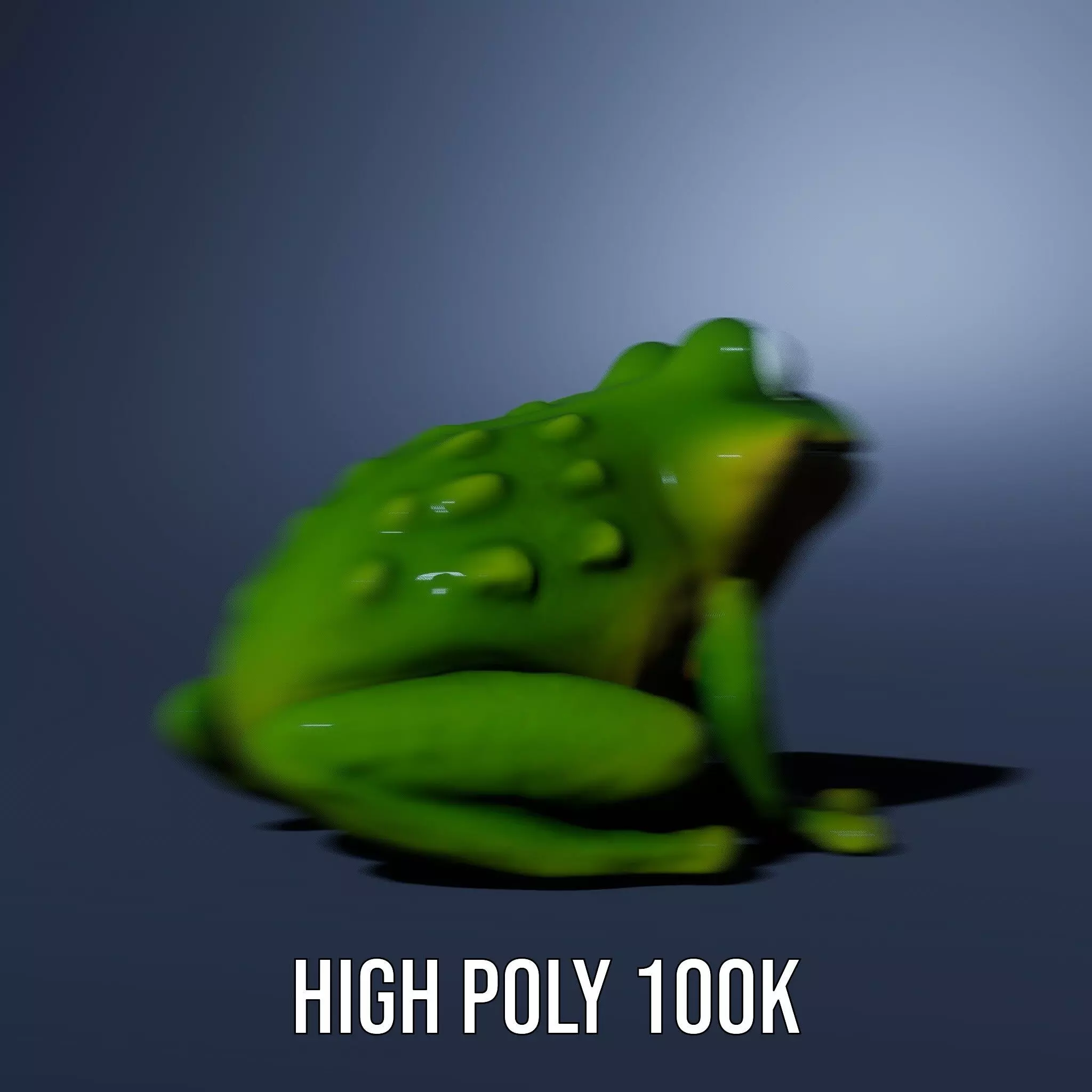 Green Frog Figurine model pack Low-poly 3D model_10