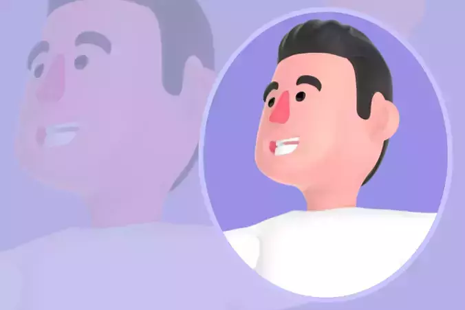 Stylized 3D Male Photographer Character - Vlog Selfie Pose