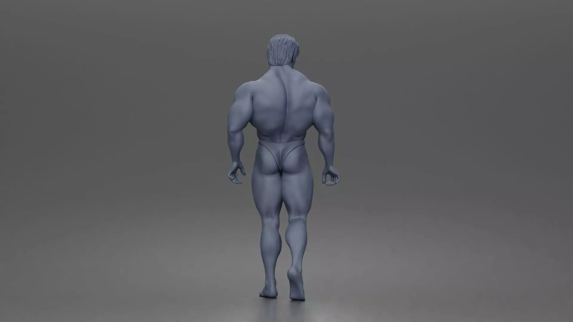 The muscular Arnold walks forward showcasing sculpted physique 3D print model_9