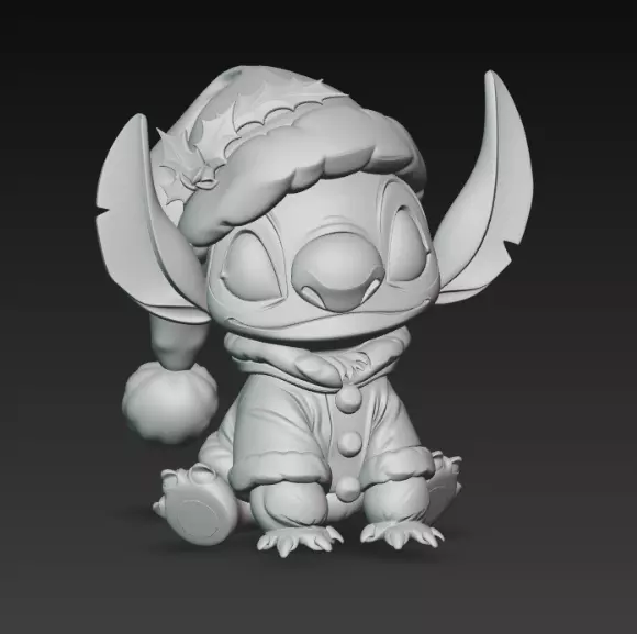 Stitch - Collectable figure 22 Chrismas 3D print model_1