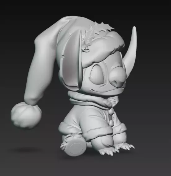 Stitch - Collectable figure 22 Chrismas 3D print model_3