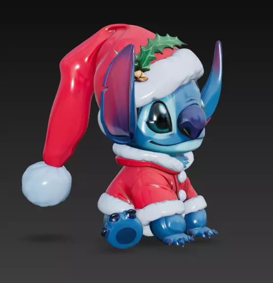 Stitch - Collectable figure 22 Chrismas 3D print model_2