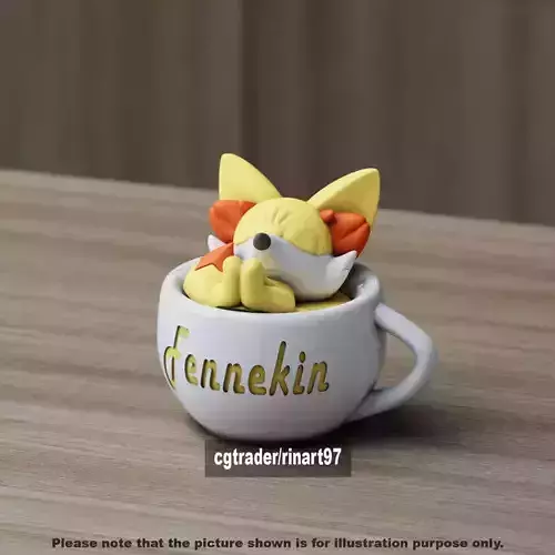 Fennekin chill cup 3D print model