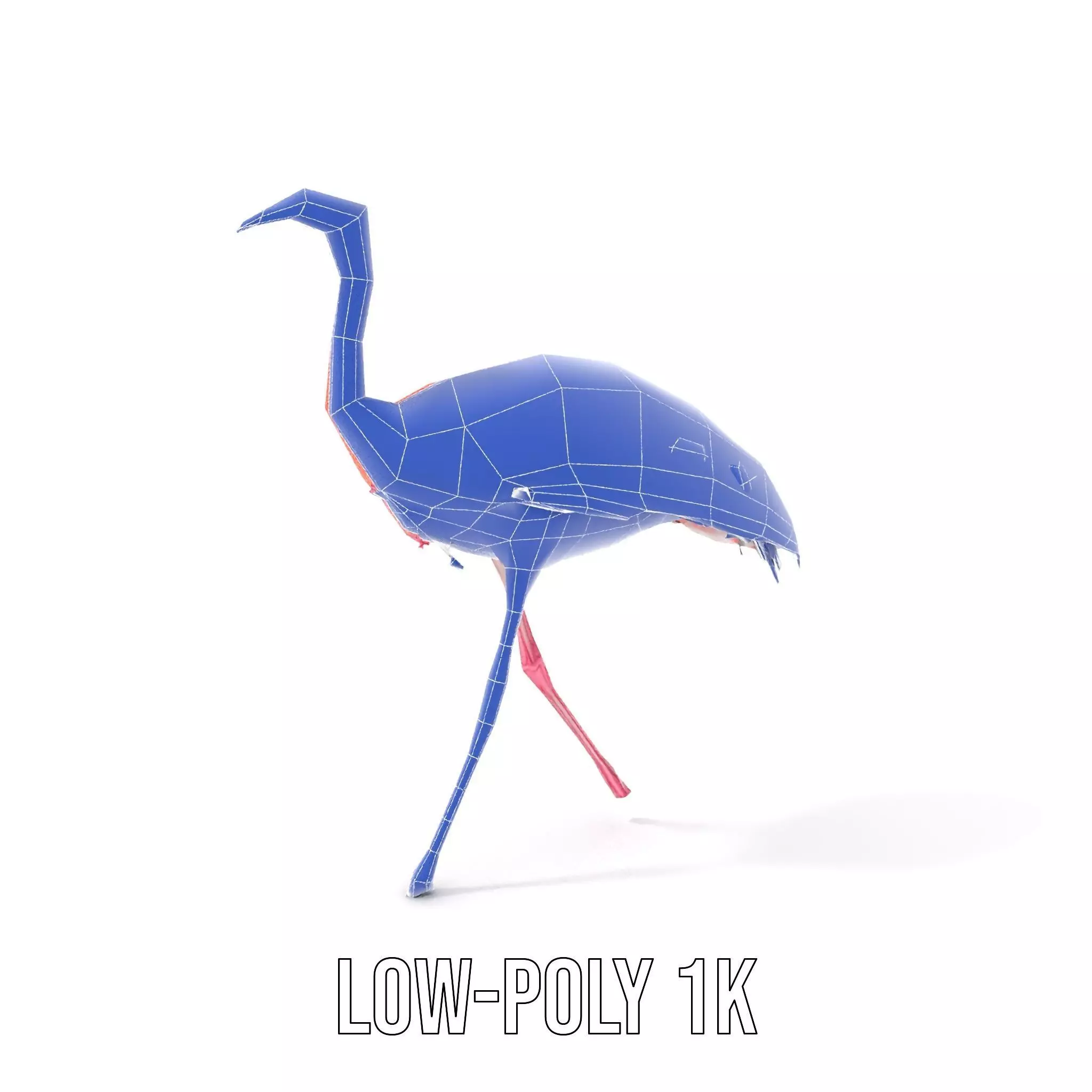 Elegant Flamingo Bird model pack Low-poly 3D model_18