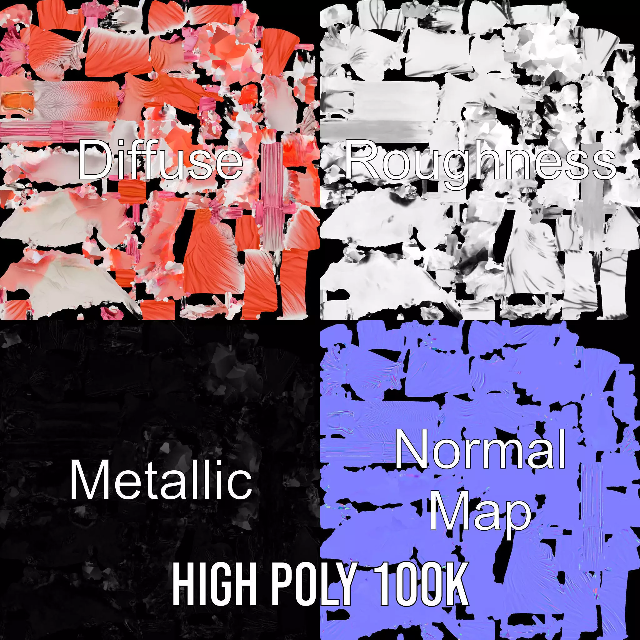 Elegant Flamingo Bird model pack Low-poly 3D model_3