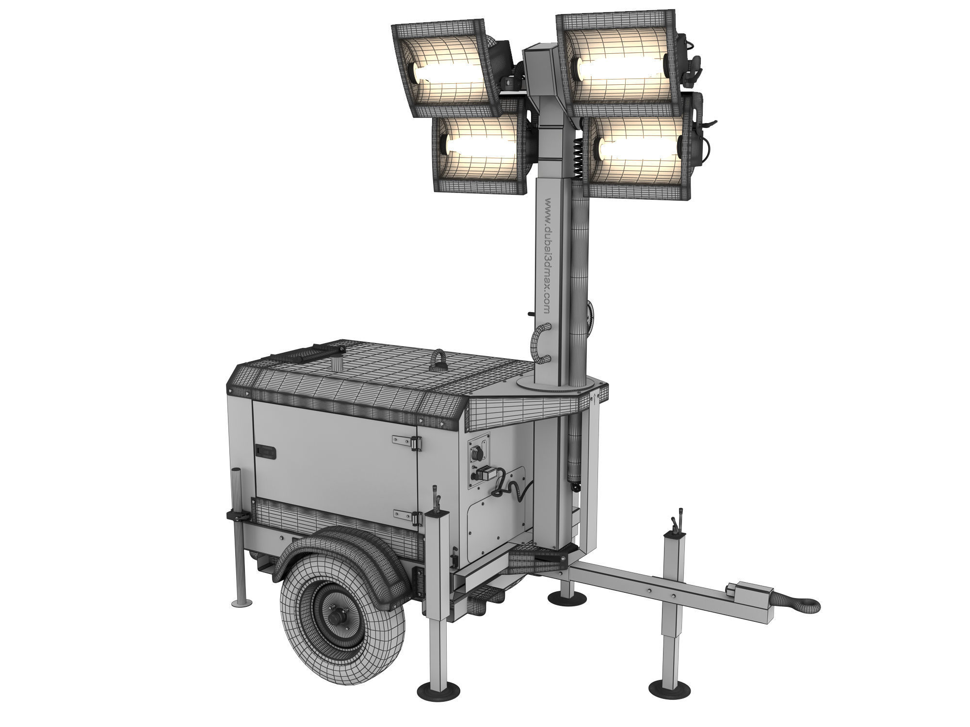 Light Tower 3D model_4