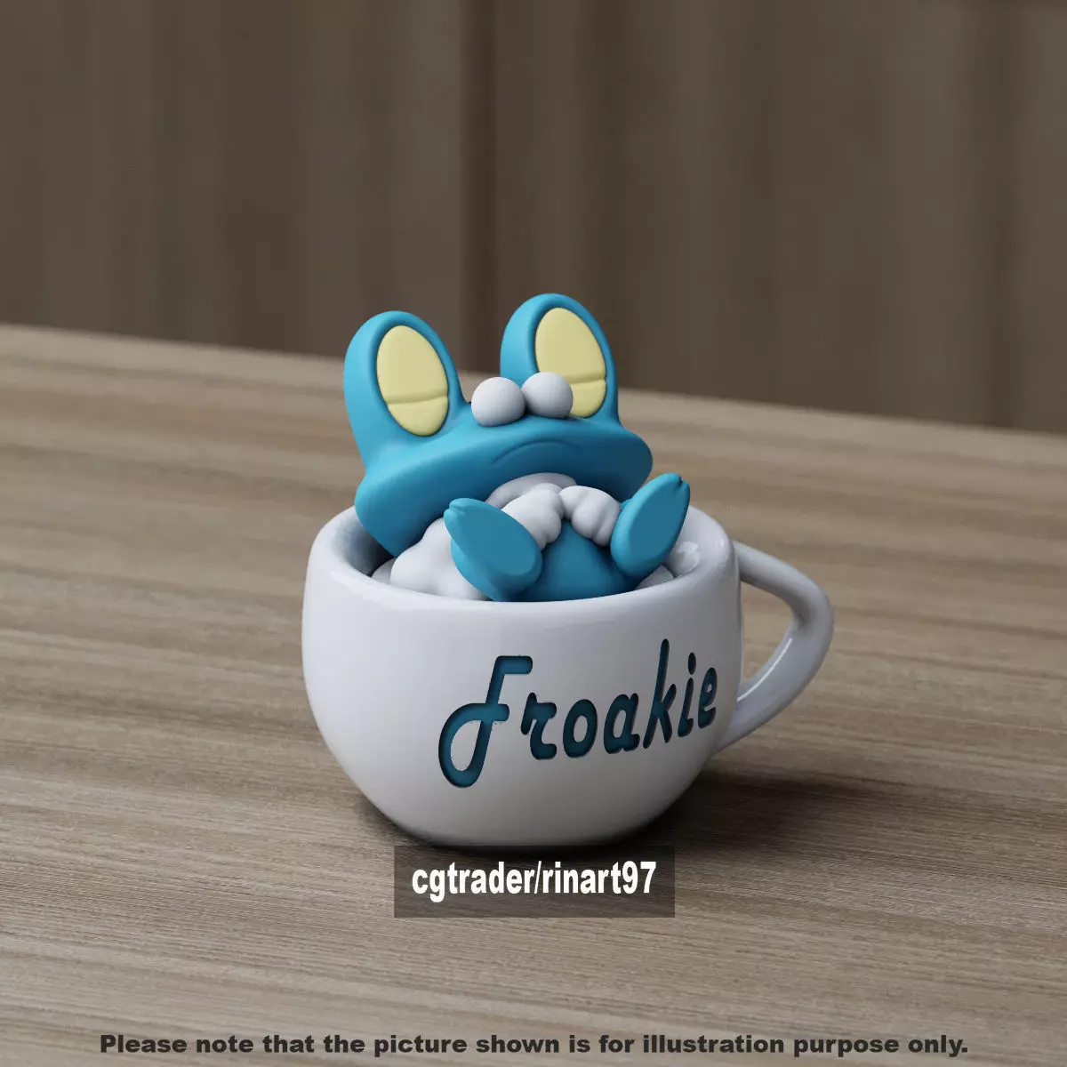Froakie chill cup 3D print model_10