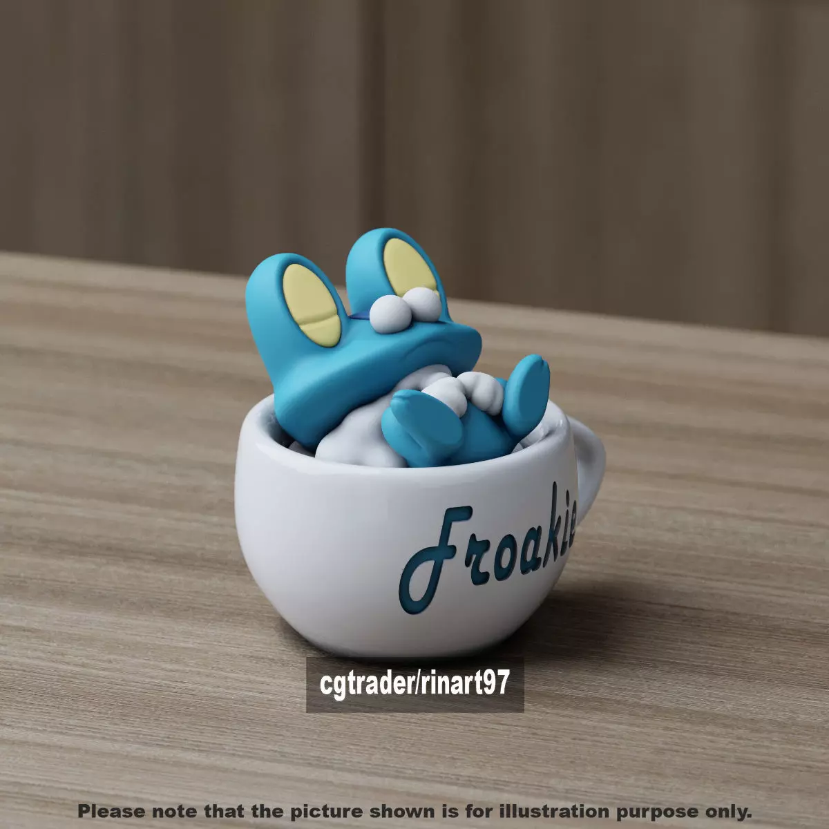 Froakie chill cup 3D print model_12