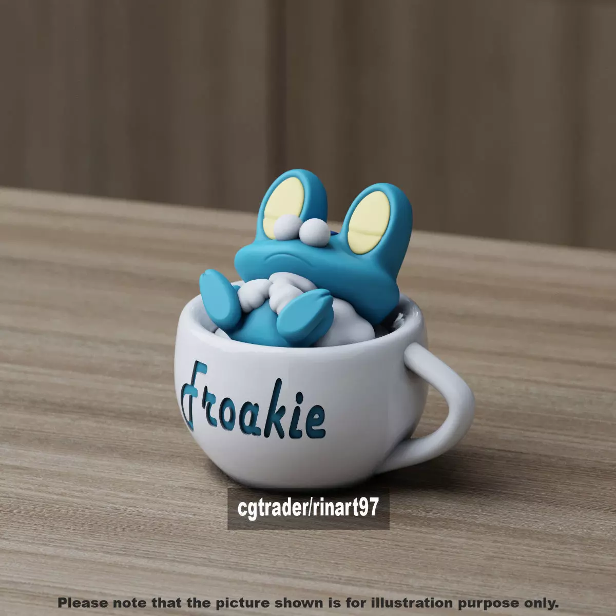 Froakie chill cup 3D print model_14