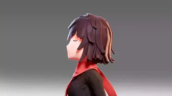 Stylized Child 3D Character  Animated Model  Lightweight Rigged 