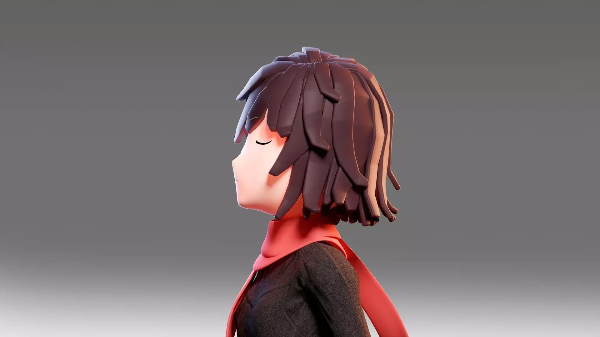 Stylized Child 3D Character Animated Model Lightweight Rigged 3D model