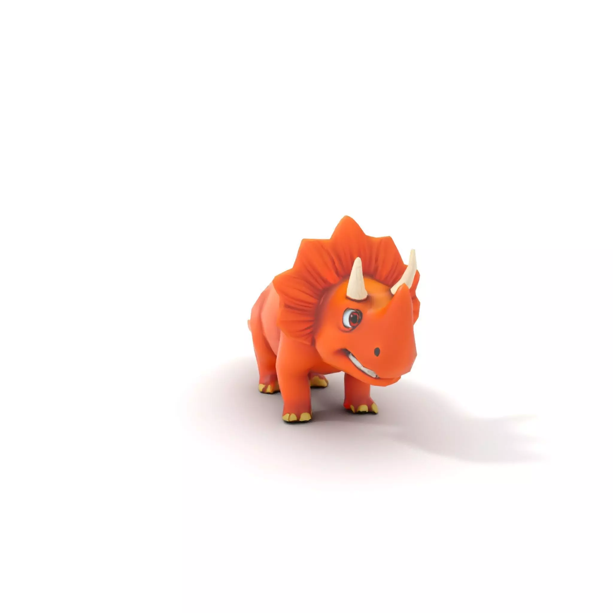 Orange Triceratops model pack Low-poly 3D model_7