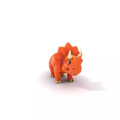 Orange Triceratops model pack