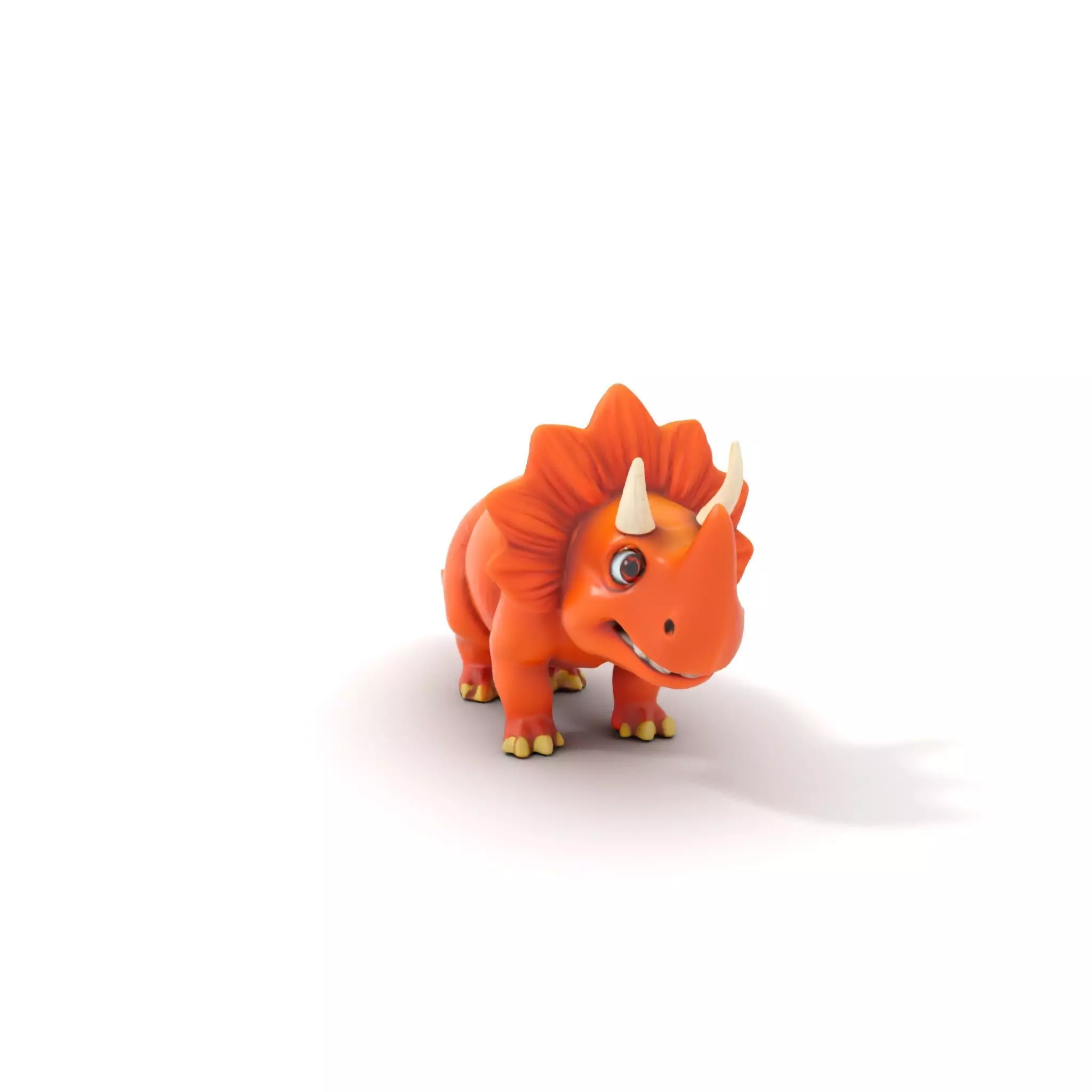 Orange Triceratops model pack Low-poly 3D model_0