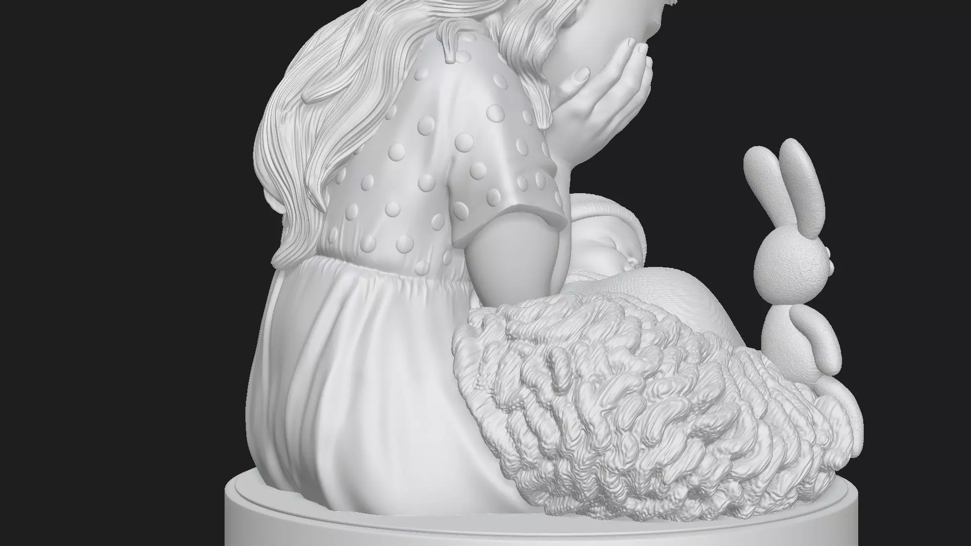 Sister And Newborn Gift Model STL 3D print model_6