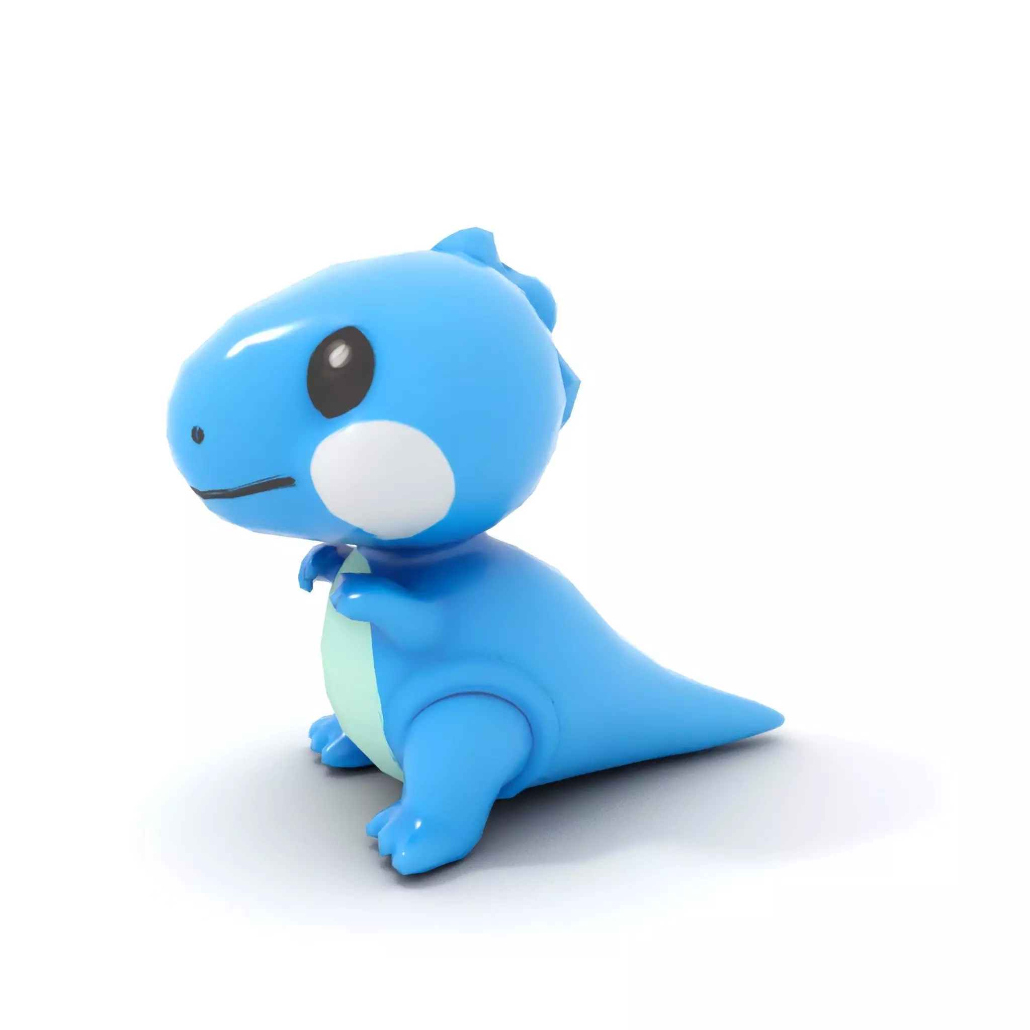 Blue Dinosaur Figure model pack Low-poly 3D model_26