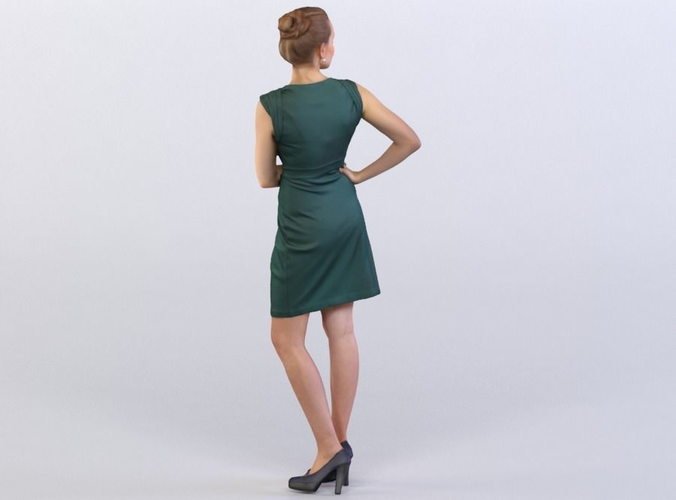 Petra 0161 Woman in a green dress looking over her shoulder