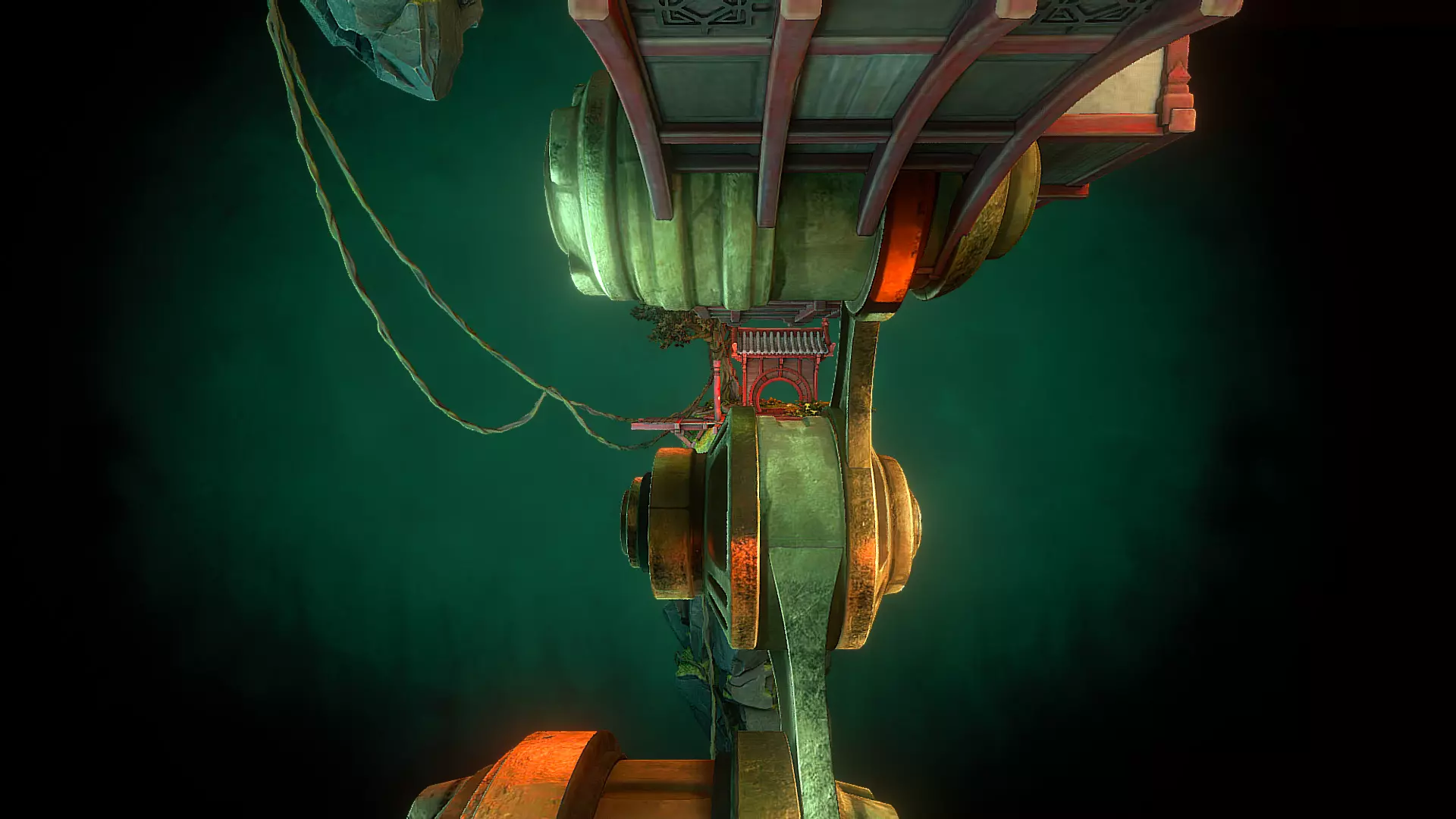 Stylized Fantasy Asian Temple Environment 3D Model 3D model_36