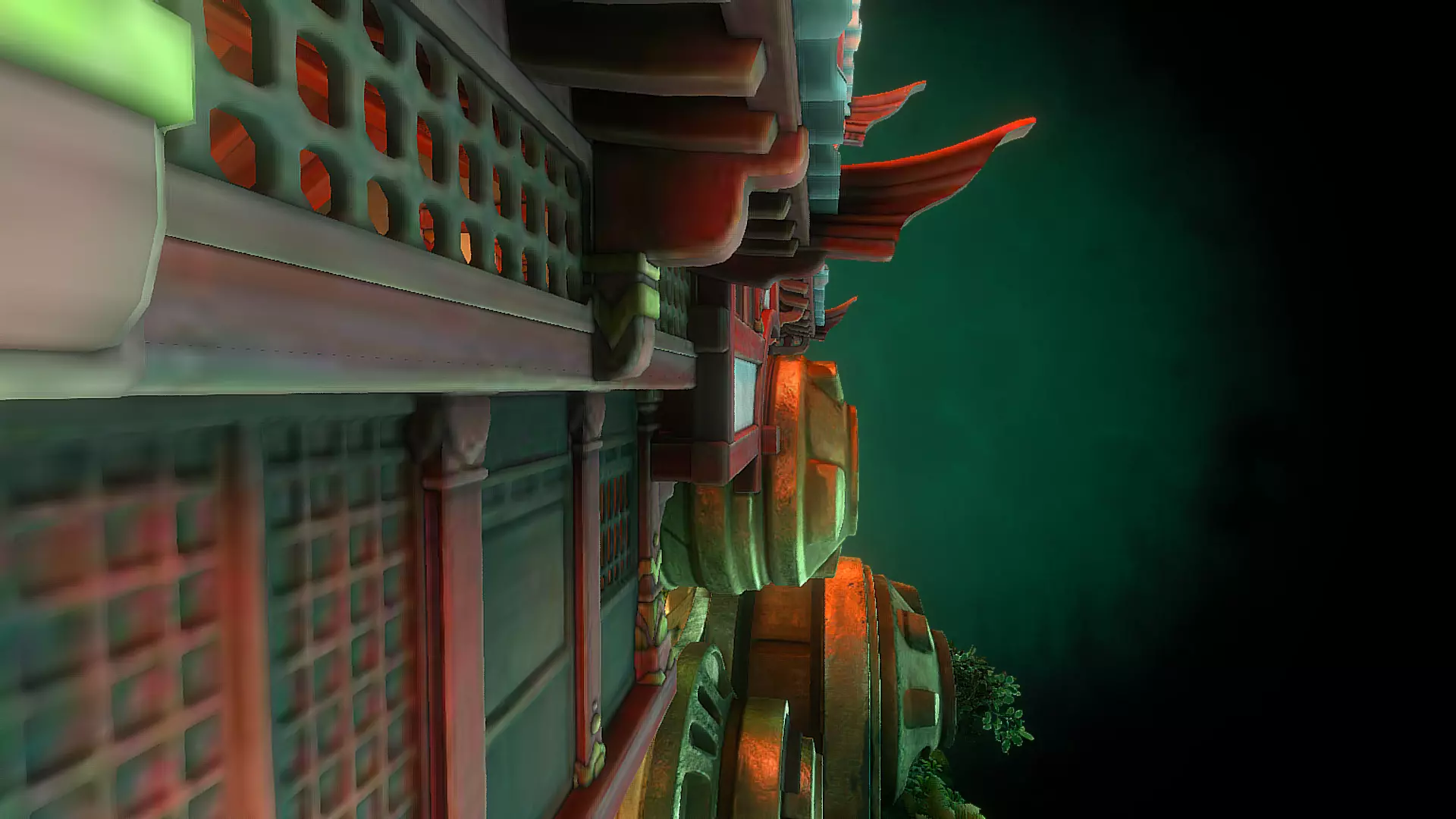 Stylized Fantasy Asian Temple Environment 3D Model 3D model_16