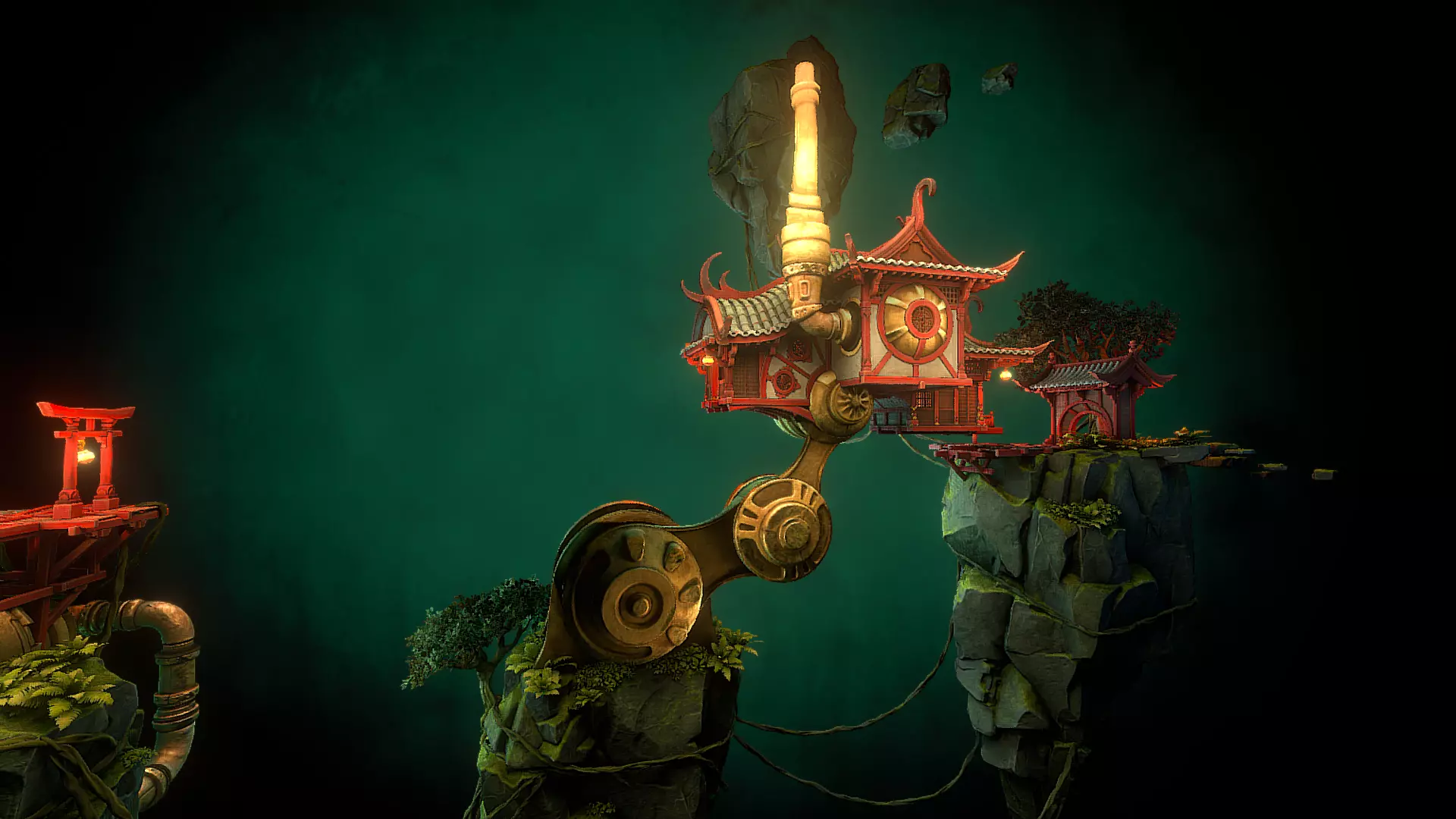 Stylized Fantasy Asian Temple Environment 3D Model 3D model_32